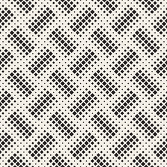 Stylish halftone texture. Endless abstract background with random size shapes. Vector seamless mosaic pattern.