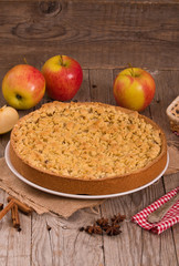 Crumble apple cake.