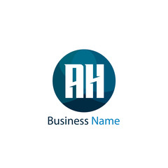 Initial Letter AH Logo Template Design