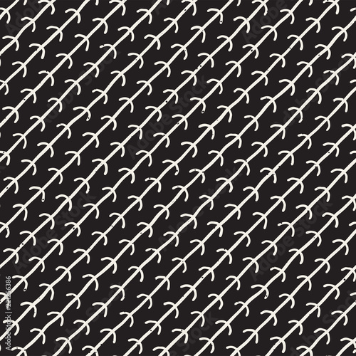 Hand Drawn Seamless Pattern Abstract Geometric Shapes Background
