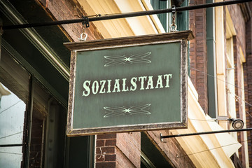 Obraz premium Schild 320 - Sozialstaat