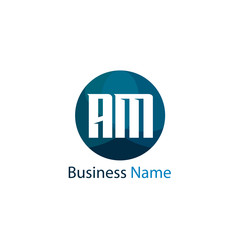 Obraz premium Initial Letter AM Logo Template Design