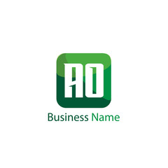 Initial Letter AO Logo Template Design