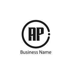 Initial Letter AP Logo Template Design