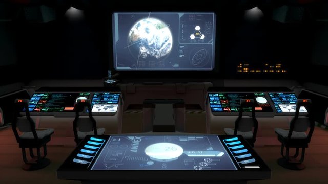 Futuristic science fiction command center V2.