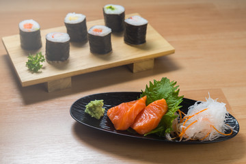 Japanese food Sushi and Sashimi	