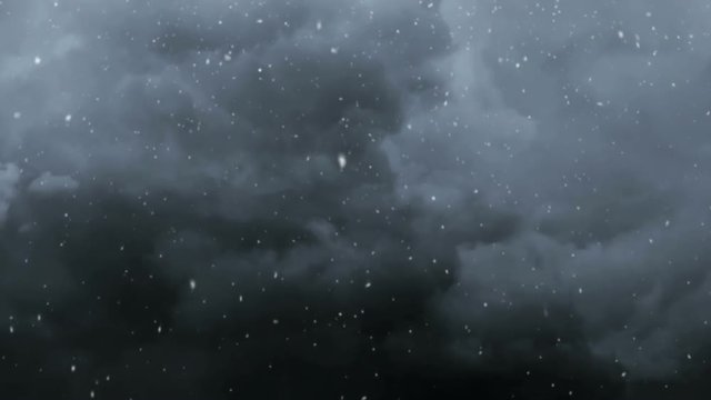 Dark Storm Clouds And Snow