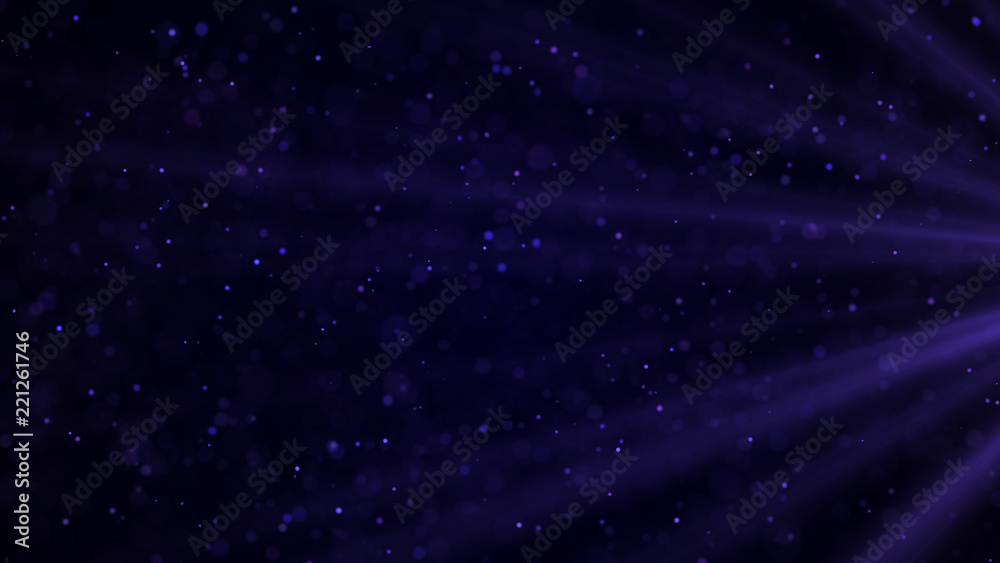 Aufkleber Dust particles. Abstract background of particles. Cosmic galaxy illustration. 3d rendering.