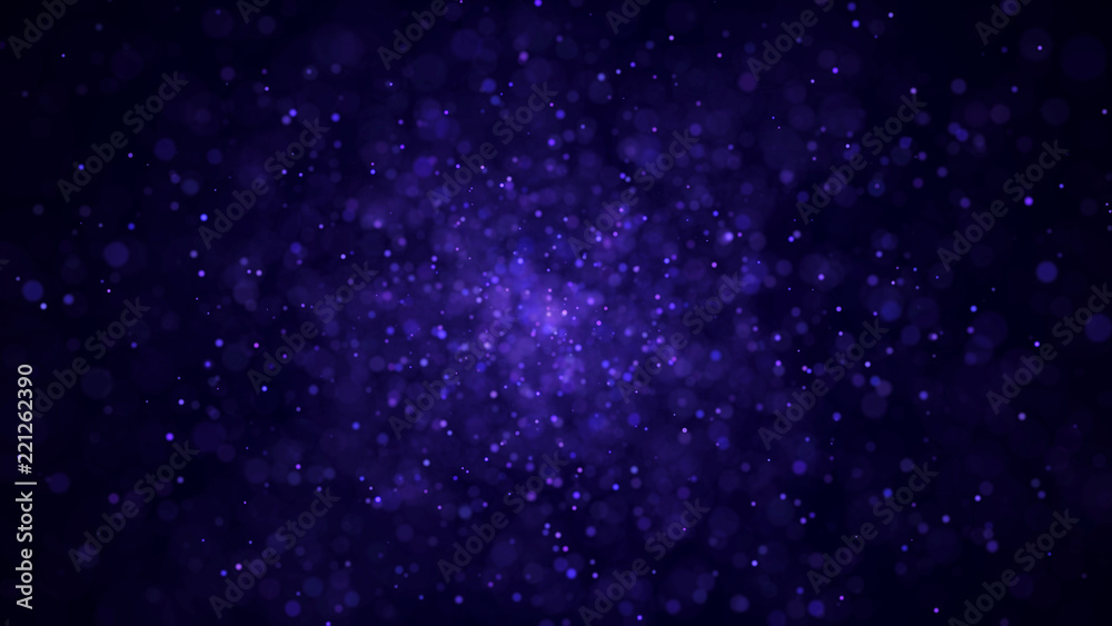 Aufkleber Dust particles. Abstract background of particles. Cosmic galaxy illustration. 3d rendering.