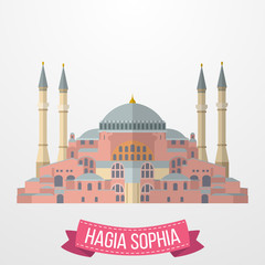 Hagia Sophia icon on white background