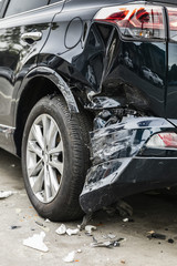 Damaged bumper from car accident