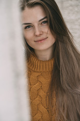Portrait smiling young woman