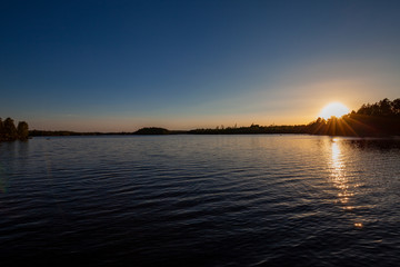Örsjön Lake Sweden Sunset