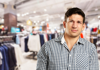 Obraz premium Stressed young business man portrait isolated