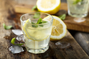 Homemade mint lemonade