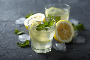 Homemade mint lemonade