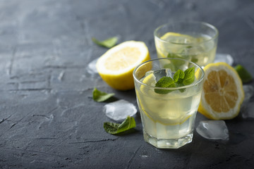 Homemade mint lemonade