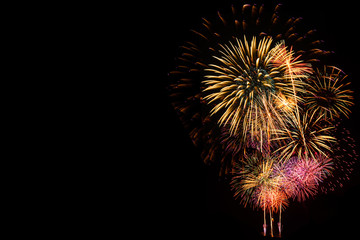 Fireworks on black Background