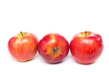 Red apples isolated on white