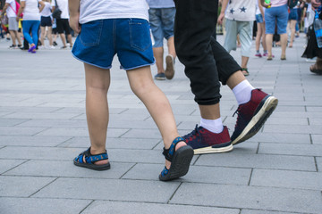 people walking on china's streets