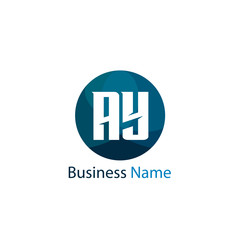 Initial Letter AY Logo Template Design