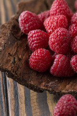 Fresh raspberries background. Fresh raspberry