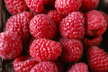 Fresh raspberries background. Fresh raspberry