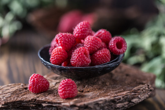 Fresh raspberries background. Fresh raspberry