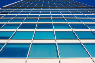 Surface of windows of a modern building