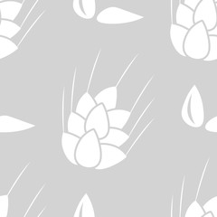 seamless floral pattern with ears of wheat