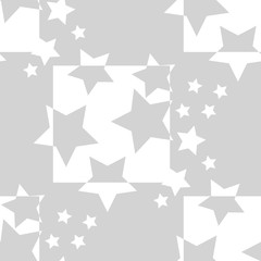 Geometric seamless pattern stars and squere