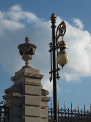 Fototapeta na wymiar Detail Of The Royal Palace In Madrid