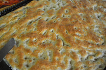 pizza baked food