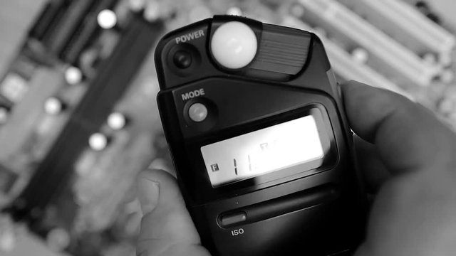 mesure de la lumi&egrave;re avec un flashm&egrave;tre