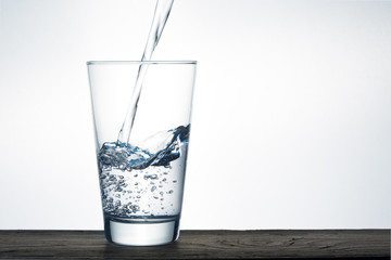 Beautiful splash of blue water