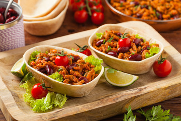 Buritos in stuff stands.