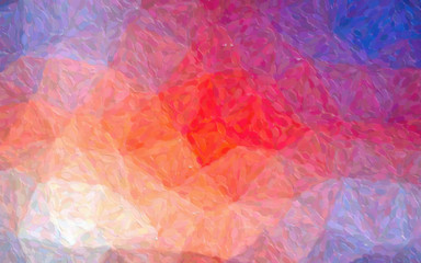 Illustration of blue, purple, red and yellow Long dots pointillism background.