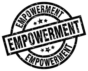 empowerment round grunge black stamp