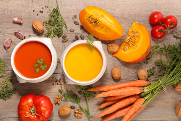 vegetable soup with ingredient