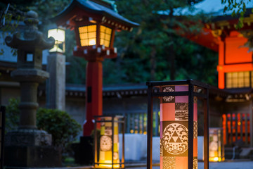 江ノ島の灯篭ライトアップ