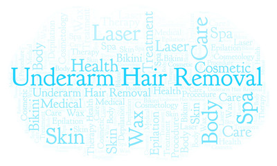 Fototapeta premium Underarm Hair Removal word cloud.