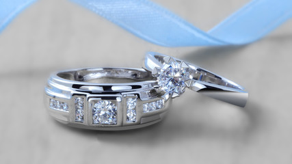 wedding rings, Engagement rings,Wedding rings on background