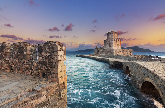 The Methoni Venetian Fortress in the Peloponnese, Messenia, Greece