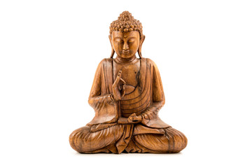 Wooden buddha statue - Powered by Adobe