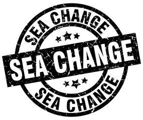 sea change round grunge black stamp