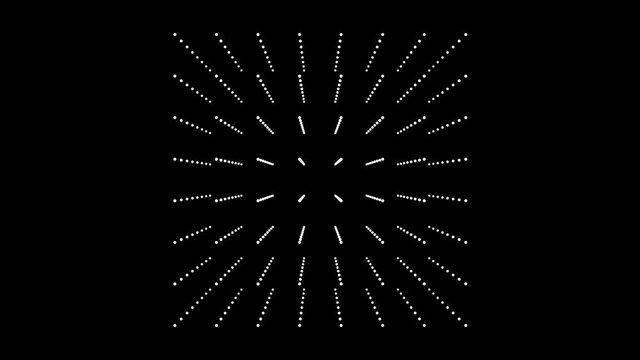4k Technology Cube Box Spinning/
Abstract minimal animation of cube with dots particles spinning