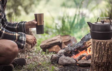 the concept of camping the guy on the nature of the fire