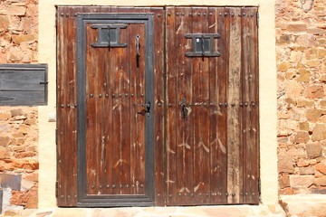 Traditional big old door to a house.