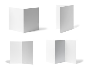 folded leaflet white blank paper template book desktop calendar