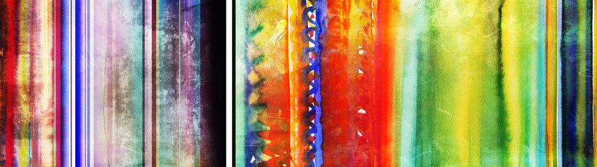 streifen aquarell bunt banner